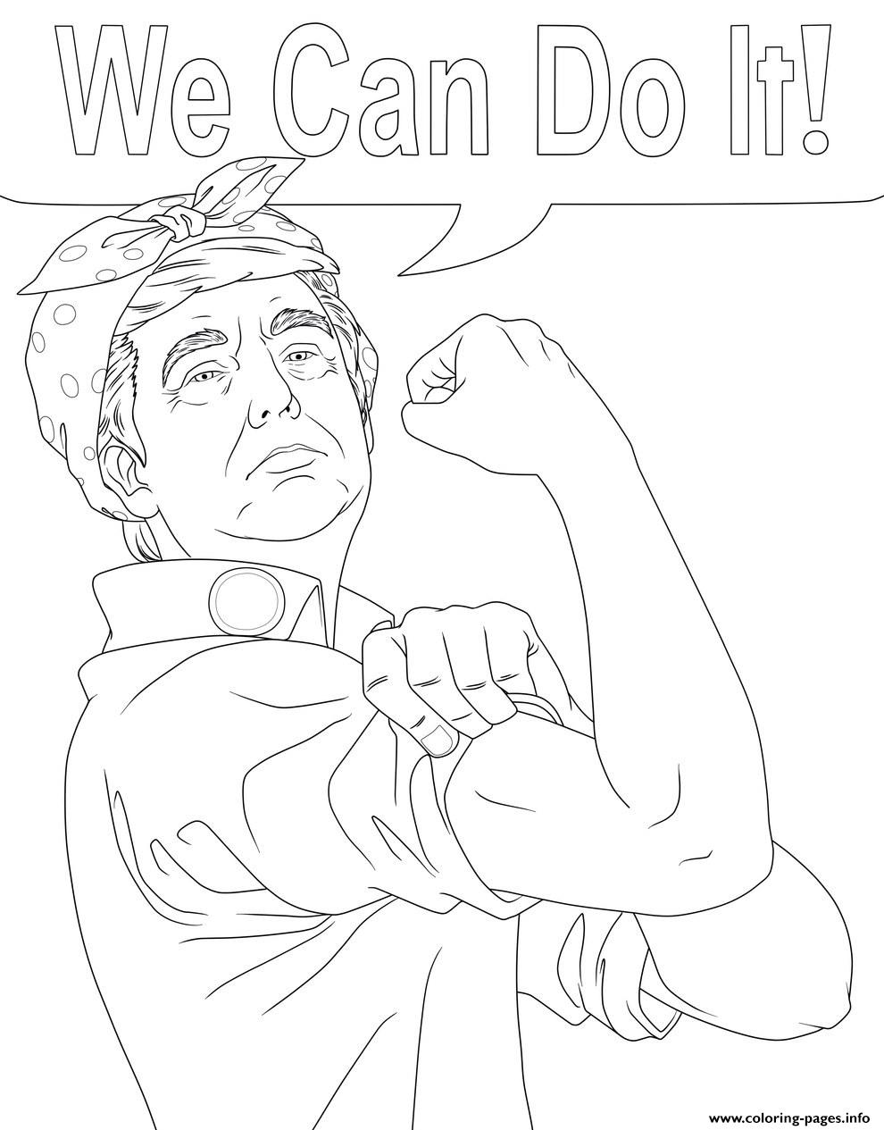 Donald Trump We Can Do It Coloring Pages Printable